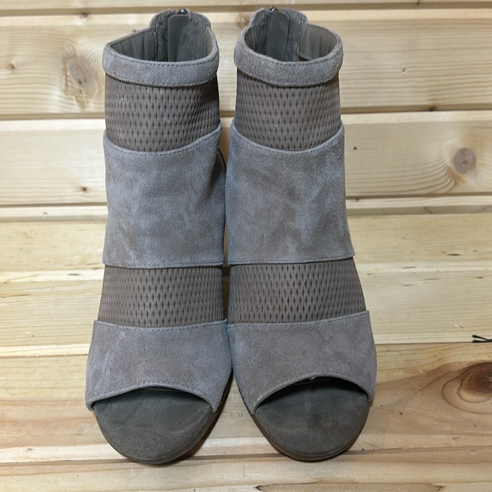 Peep toe booties